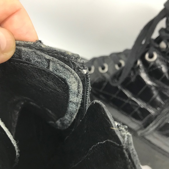 ASH Patent Leather Chunky Combat Boots - Picture 9 of 11